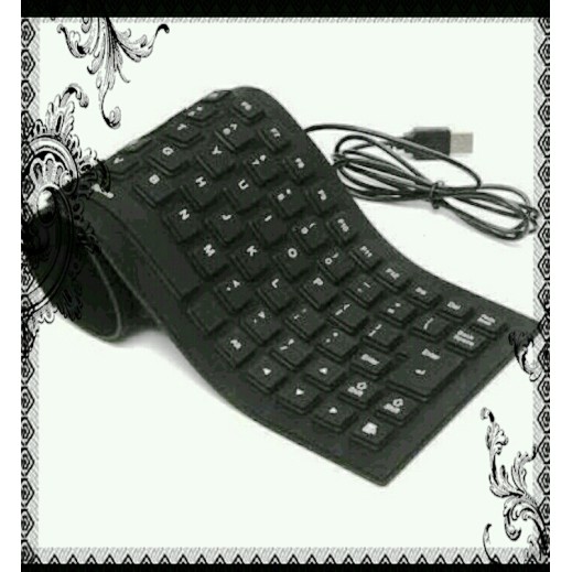 Jual Flexibel keyboard external dari karet flexible dengan kabel USB ...