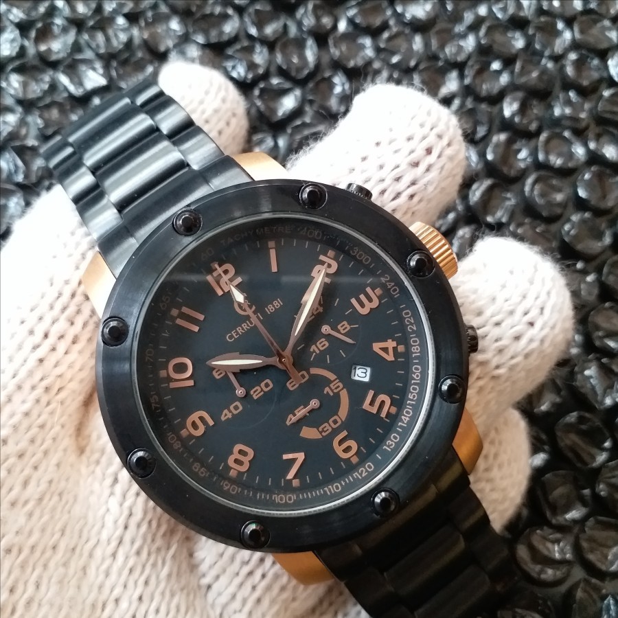 Jam Tangan Cerruti 1881 Black Rosegold