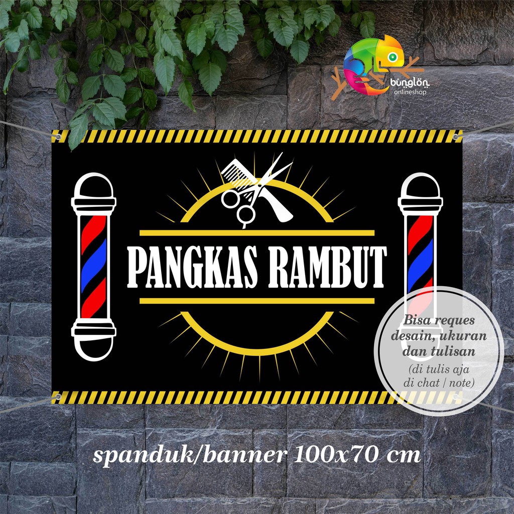 Jual Banner Spanduk Contoh Pangkas Potong Gunting Rambut Shopee Indonesia 