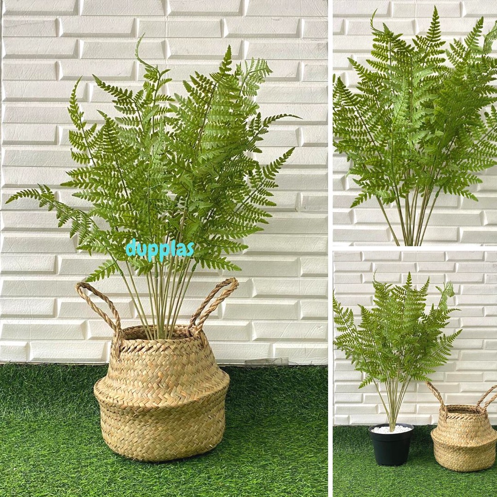 Jual Pohon Daun Pakis Boston X15 Latex Artificial Cover Pot Anyaman ...