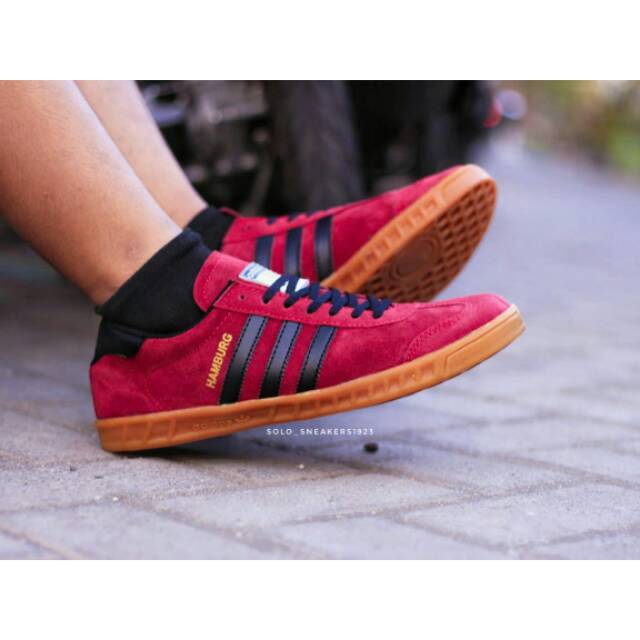 Adidas hamburg maroon hot sale