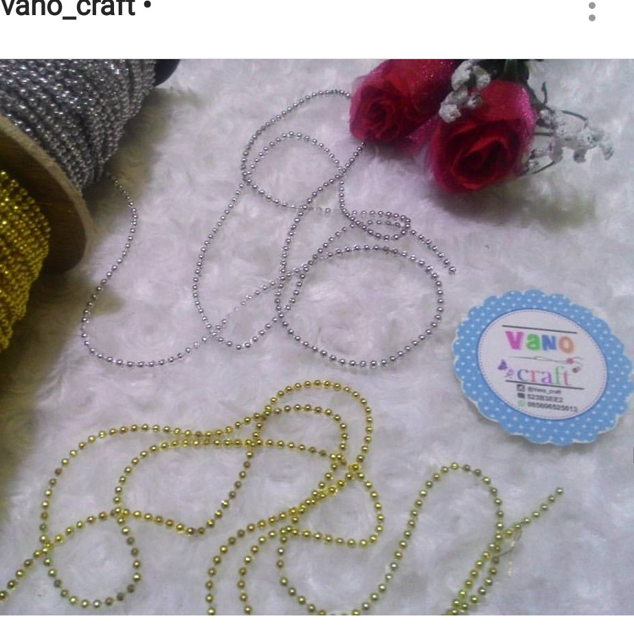 Jual Parel mutiara renteng silver gold 3 mm (5meter) | Shopee Indonesia