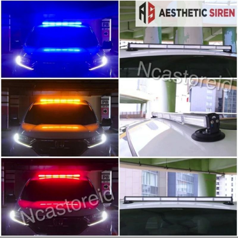 Jual LAMPU LED BAR ROTARY ROTATOR PATWAL STROBQ 90 CM MAGNET 1 SISI ...