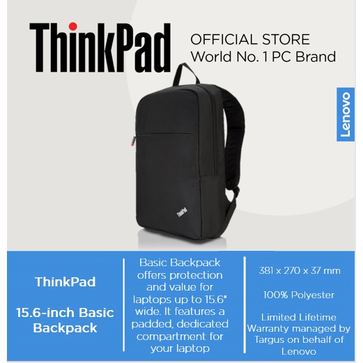 Jual ThinkPad 15.6-inch Basic Backpack | Shopee Indonesia