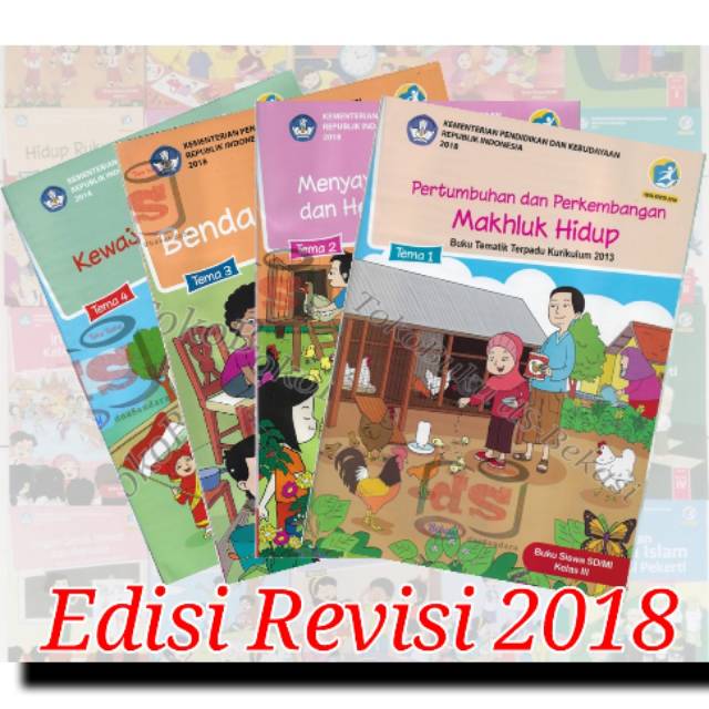 Jual Buku kelas 3 SD Tema 1 2 3 4 kurikulum 2013 edisi revisi 2018 ...