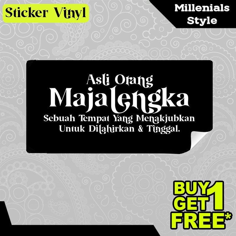 Jual Stiker Sticker Asli Orang Majalengka Tulisan Kalimat Gaul Dan Kekinian Aesthetic Bahan 9956