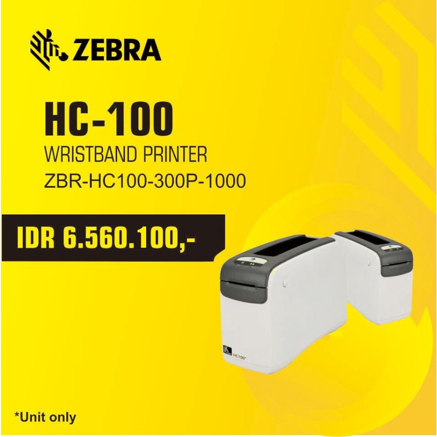 Jual Zebra Hc100 Wristband Printer Shopee Indonesia