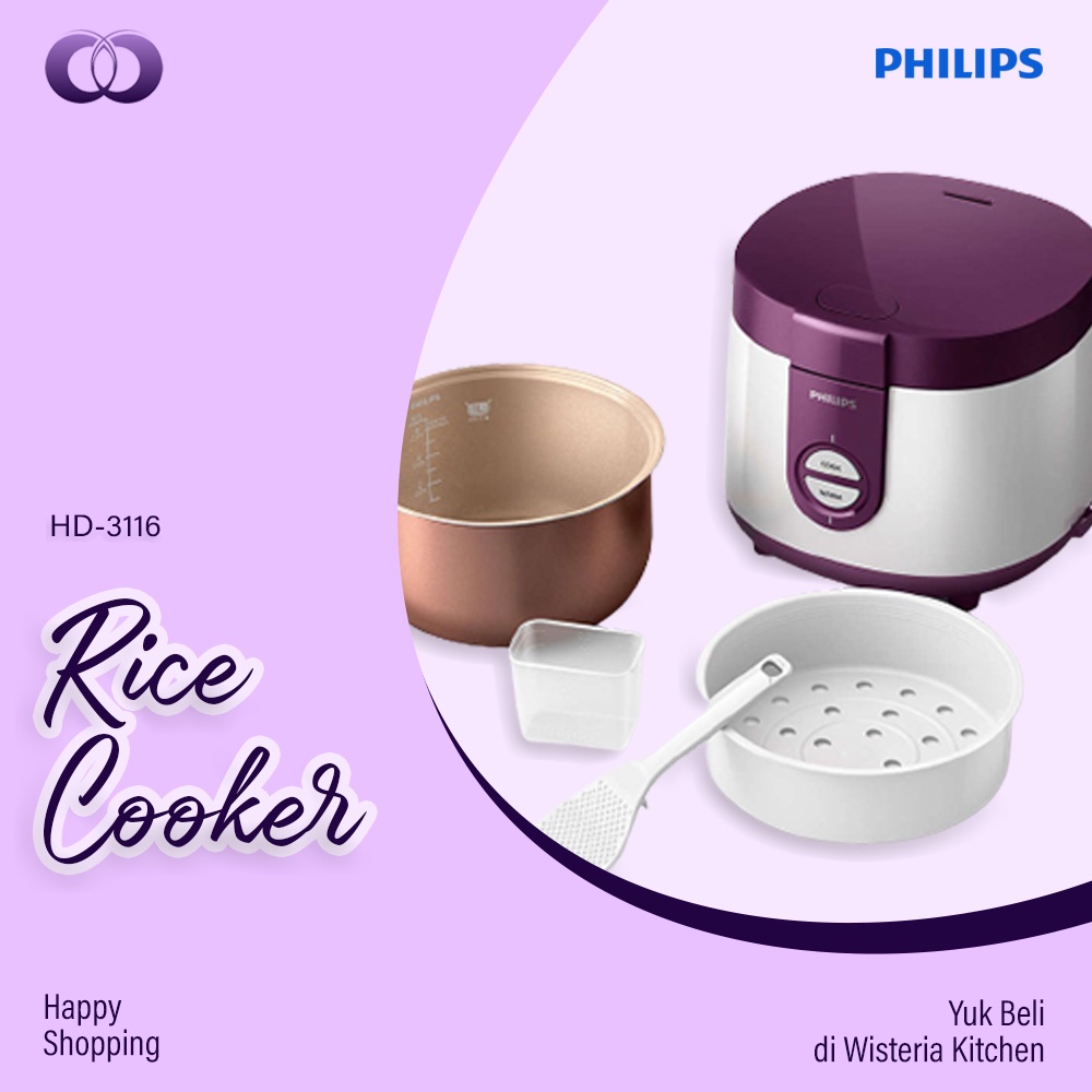 Jual PHILIPS Rice Cooker HD3116 Penanak Nasi Praktis Shopee Indonesia