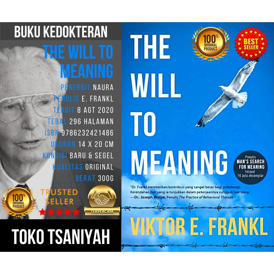 Jual Buku Psikologi Umum The Will To Meaning Viktor E Frankl Buku Motivasi Best Seller Buku