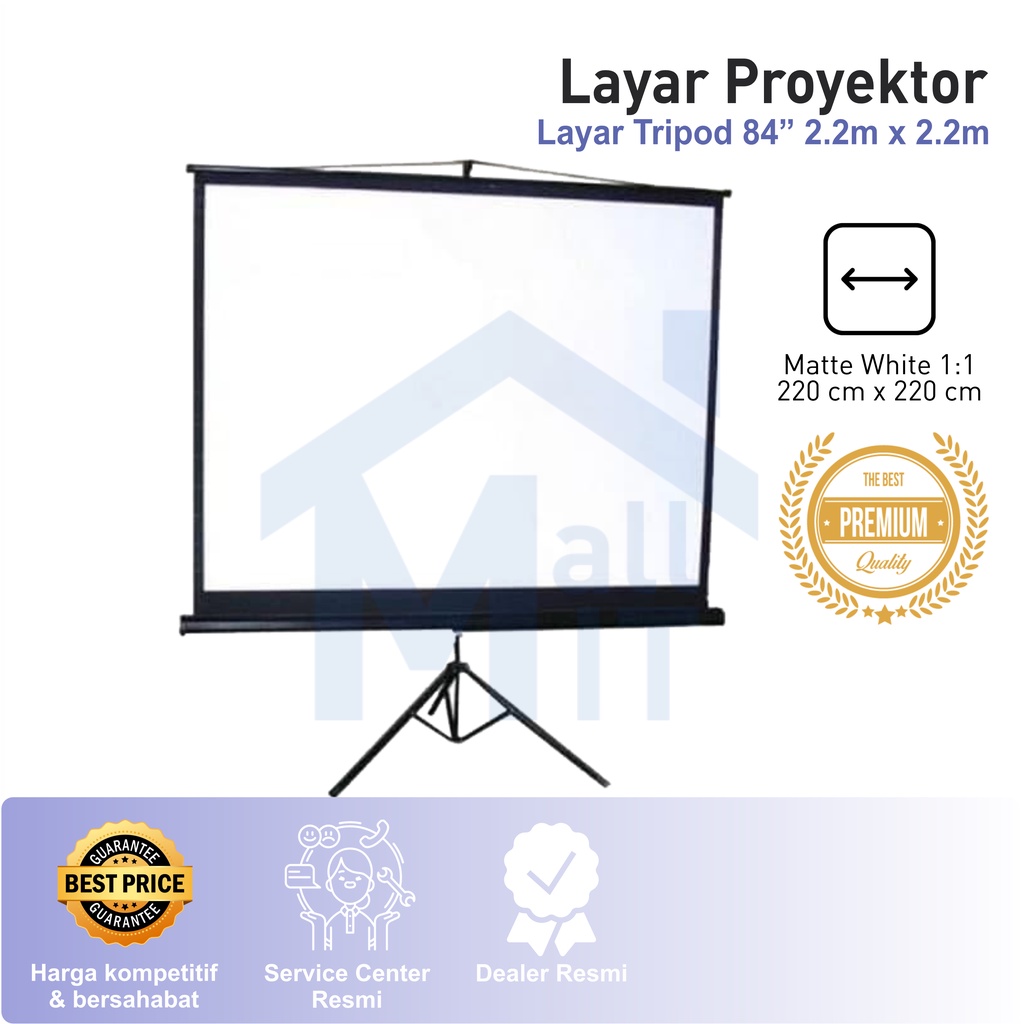 Jual Layar Tripod Tripot Layar Proyektor 84 X 84 2 2m X 2 2m