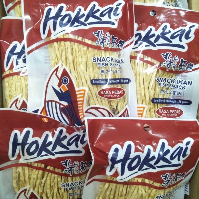 Jual Hokkai Snack Ikan Rasa Pedas/Fish Snack Spicy 38gr | Shopee Indonesia