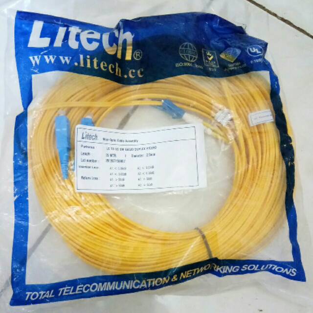 Jual patchcore litech sc upc to lc upc sm dx 2.0mm 35m | Shopee Indonesia