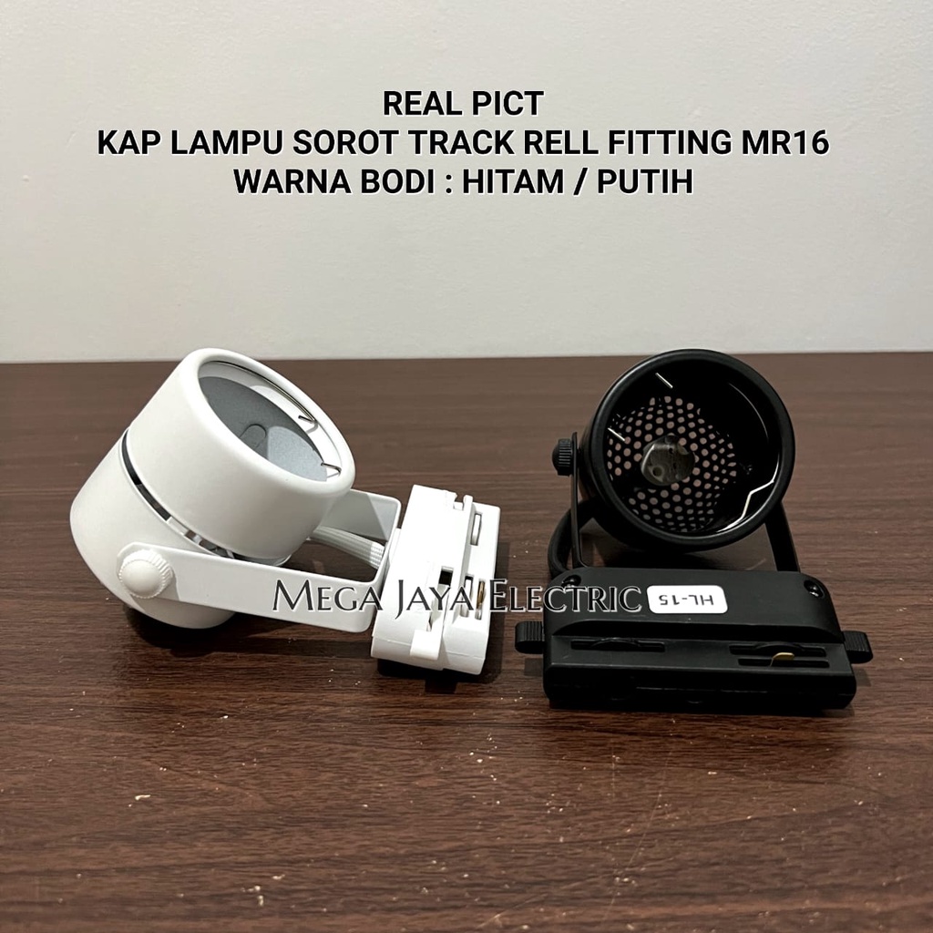 Jual KAP LAMPU SOROT TRACK RELL FITTING MR16 / HOUSING SPOT LIGHT ...
