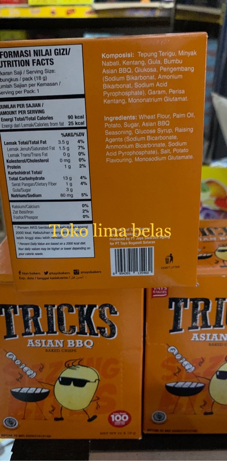 Jual Tricks ASIAN BBQ Baked Crisps 1 BOX isi 10 pcs | Shopee Indonesia