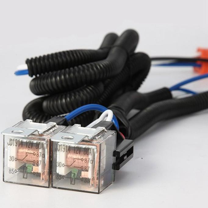 2 Headlight H4 Headlamp Light Bulb Ceramic Socket Plugs Relay - Foto 8