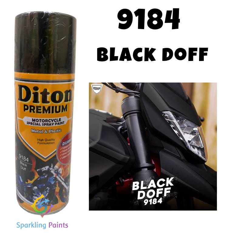Jual Pilox Diton Premium Black Doff 9184 Hitam Dof Dop Cat Pilok Tahan