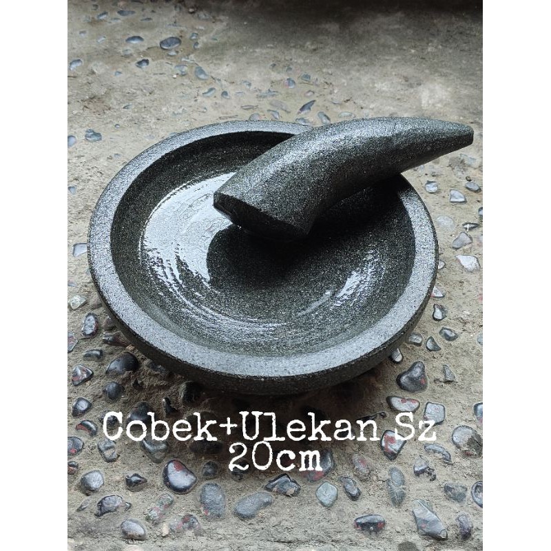 Promo Cobek Batu Asli Original Paket Cobek+munthu Muntilan