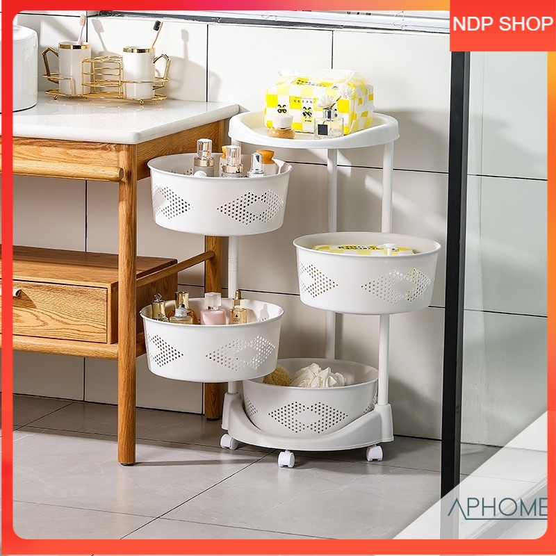 Jual NDP APHOME Rak Susun Serbaguna Dengan Roda Rak Troli Rak Roda ...