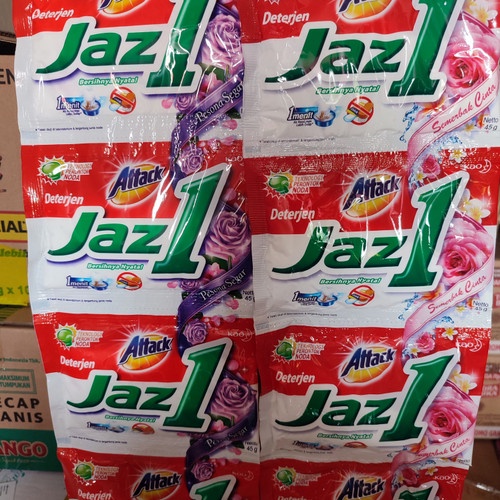 Jual Attack Jazz 1 Deterjen Bubuk Renceng isi 6 Sachet (random ...