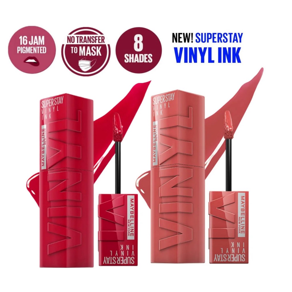 Jual [ORIGINAL] MAYBELLINE Tint Liptint Lipcream Superstay Vinyl Ink