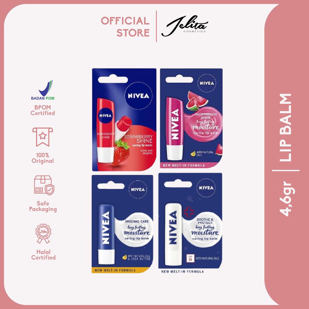 Jual Nivea Soothe & Protect Lip Balm (24h Meltin Moisture) Shopee