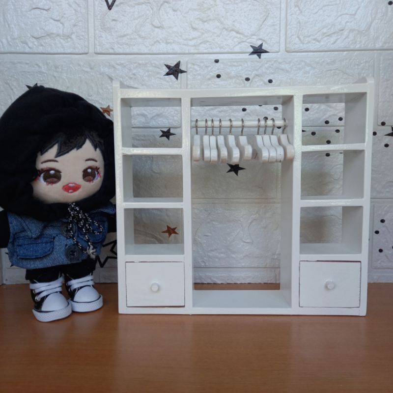 Jual rak gantung clothes doll white edition (custom by order) | Shopee ...