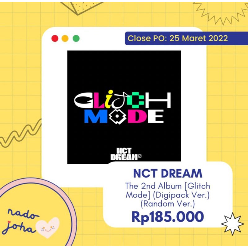 NCT DREAM – Glitch Mode (Digipack Ver.) Album + Poster Piegato E Set Di Fotocarte Extra K-pop Sigillato - 2