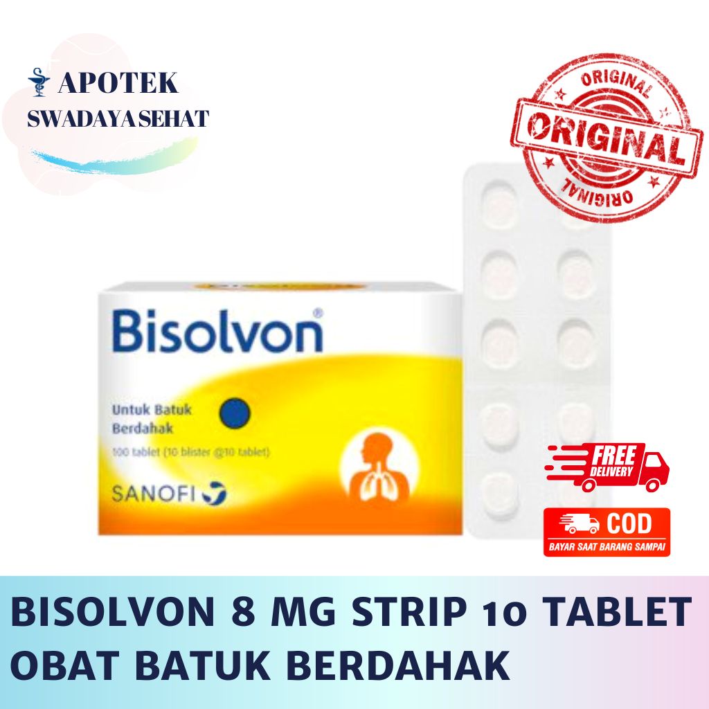 Jual BISOLVON STRIP 10 TABLET - Obat Batuk Berdahak Bisolvon Bromhexine ...