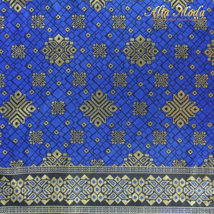 Jual Songket Motif Palembang Snow Pattern Biru Elektrik (1M) (Alta Moda ...