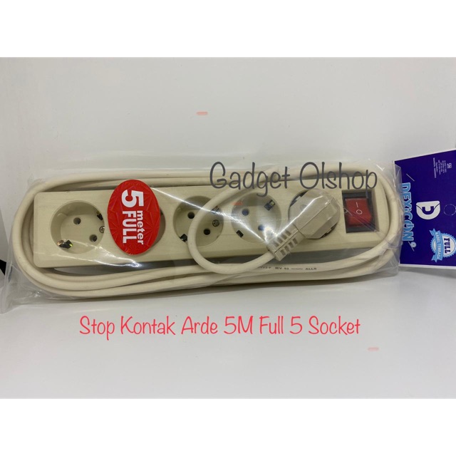 Jual Stop Kontak Arde - Stop Kontak On Off 5Meter 5Colokan - Colokan ...