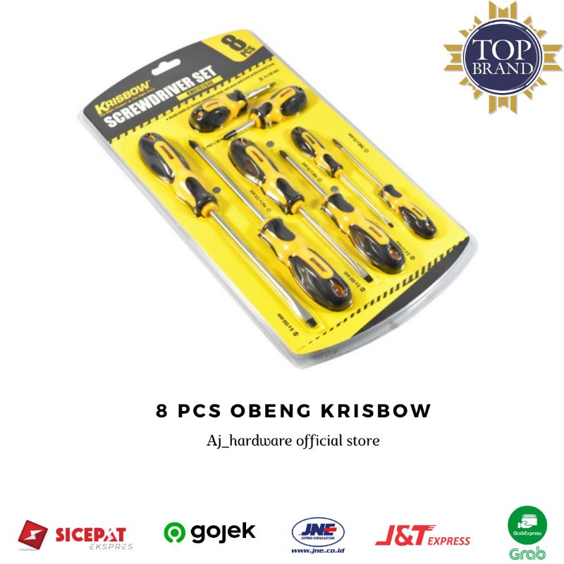 Jual Obeng Plus & Minus Krisbow Set 8 Pcs | Shopee Indonesia