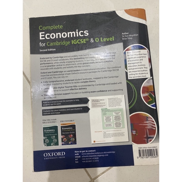 Jual Economics for Cambridge IGCSE & O level 2nd edition by Oxford and ...