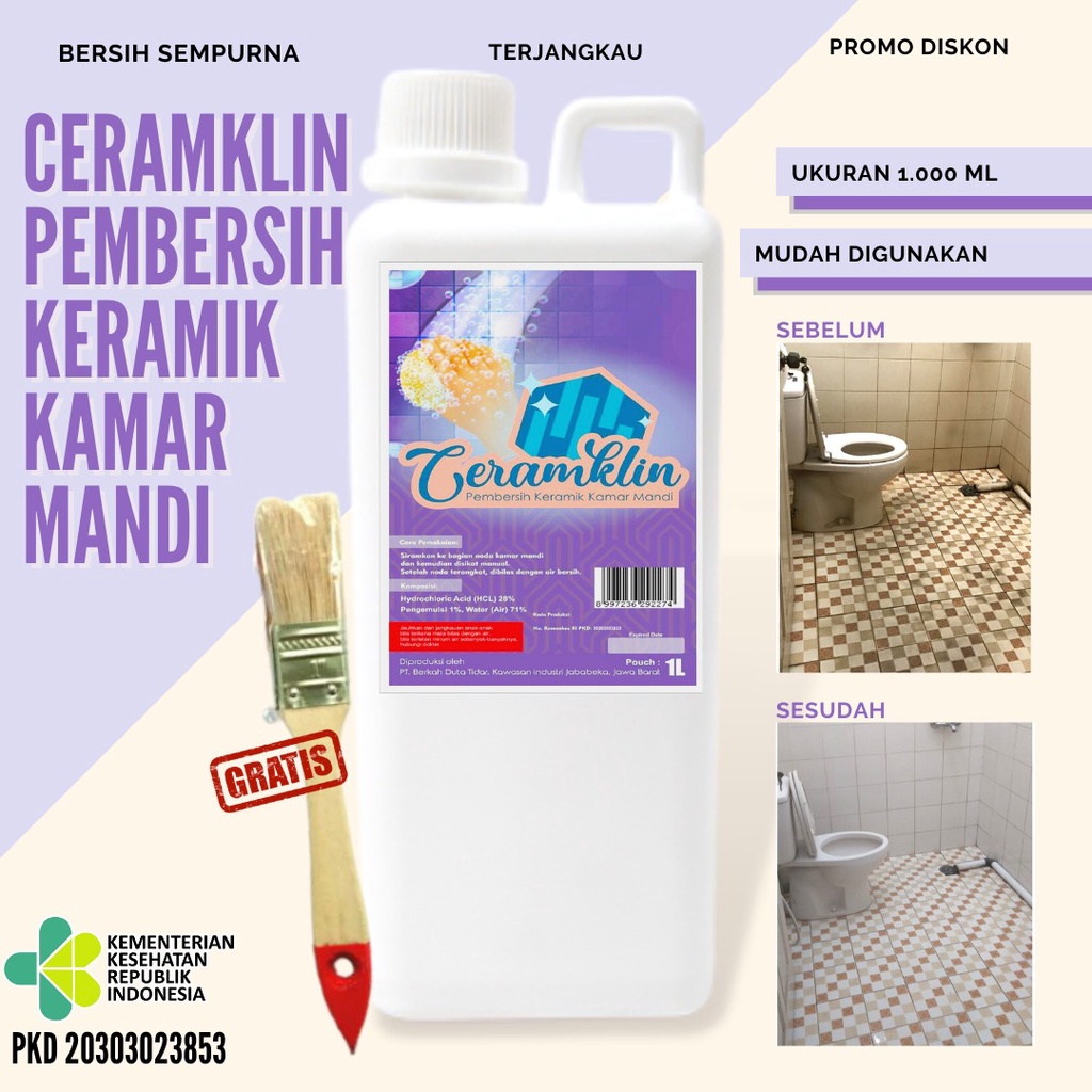 Jual Kemasan Baru Pembersih Keramik Dan Porcelain Gratis Kuas