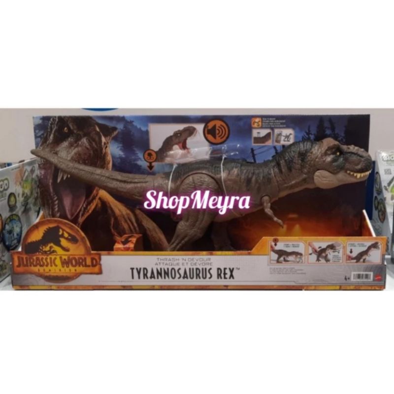 Jual Jurassic World Dominion Thrash N Devour Tyrannosaurus Rex Shopee Indonesia