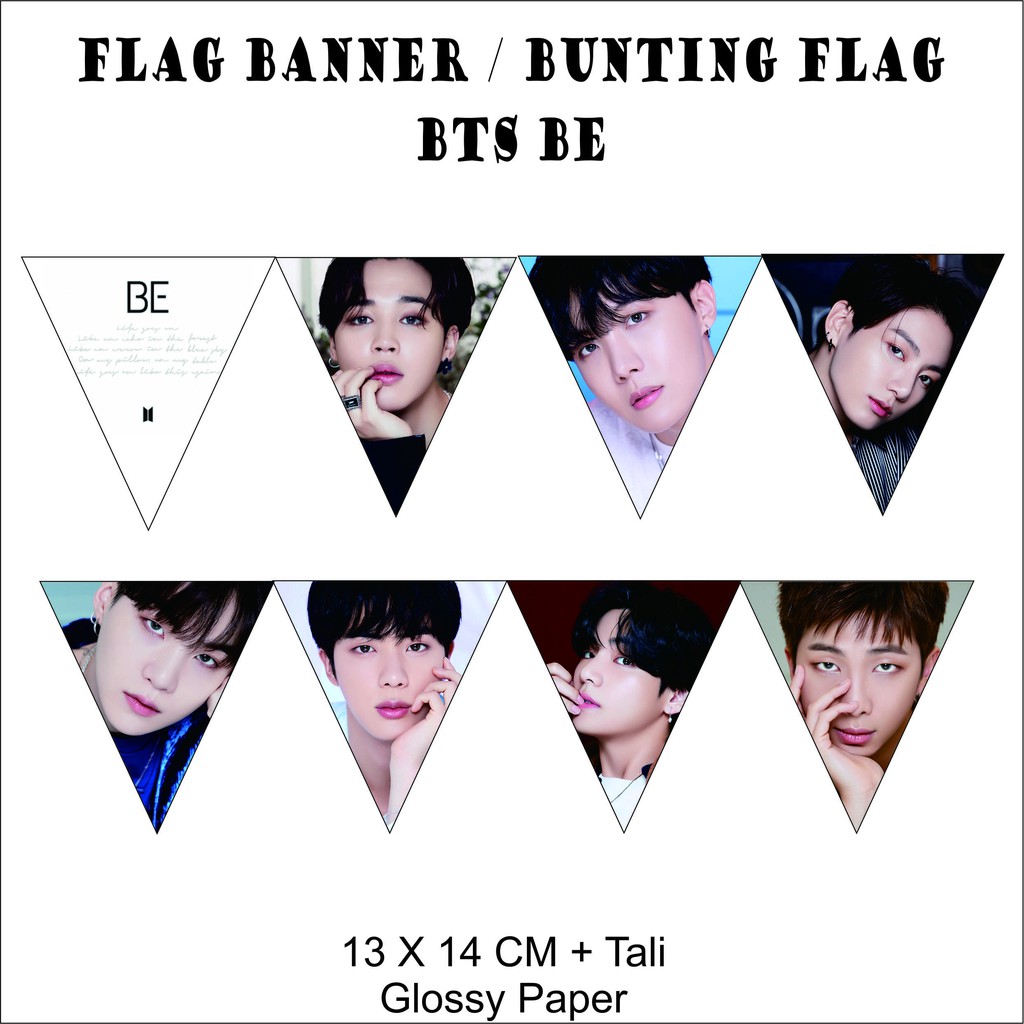 Jual Flag Banner BTS BE Bunting Flag BTS | Shopee Indonesia