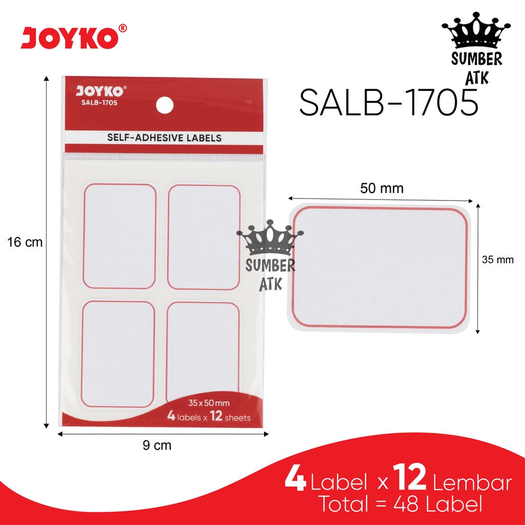 Jual Label Sticker Self Adhesive Labels Joyko Salb Shopee Indonesia