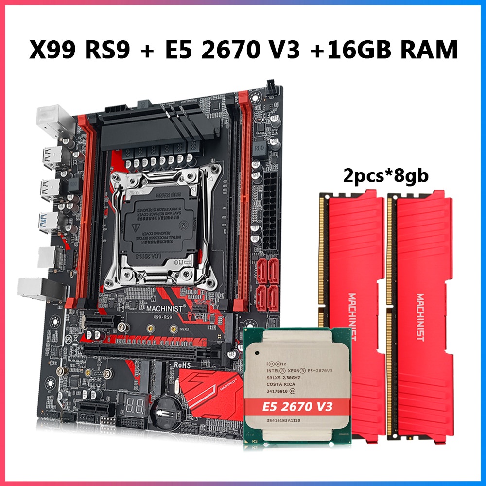 Jual PREORDER MACHINIST X99 Motherboard combo LGA 2011-3 Set kit With ...