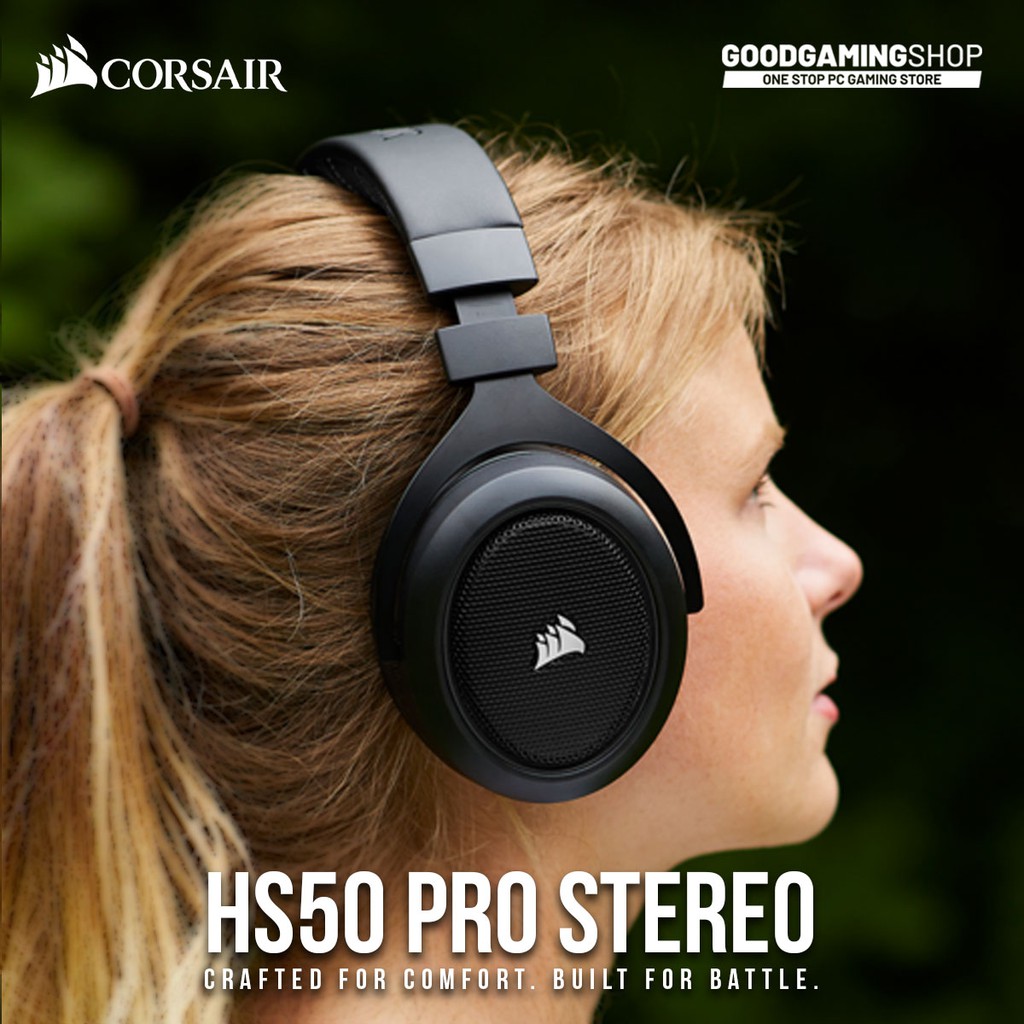 Jual Corsair HS50 Pro Stereo Black Green Gaming Headset Shopee