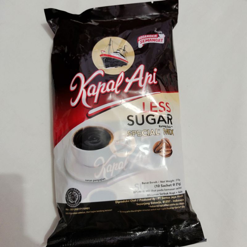 Jual Kapal Api Less Sugar Special Mix 10 Sachet @21g | Shopee Indonesia