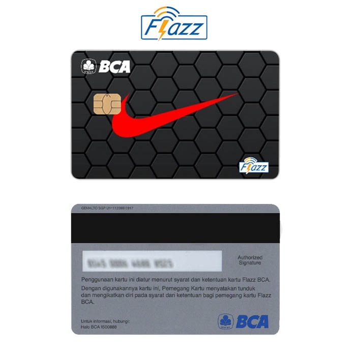 Jual Motif Nike Kartu E-Money E-Toll Flazz BCA Gen 2 NFC Custom Card ...