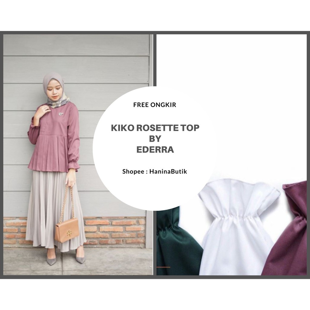 Jual Sara Rosette Top Reg by Ederra | Shopee Indonesia