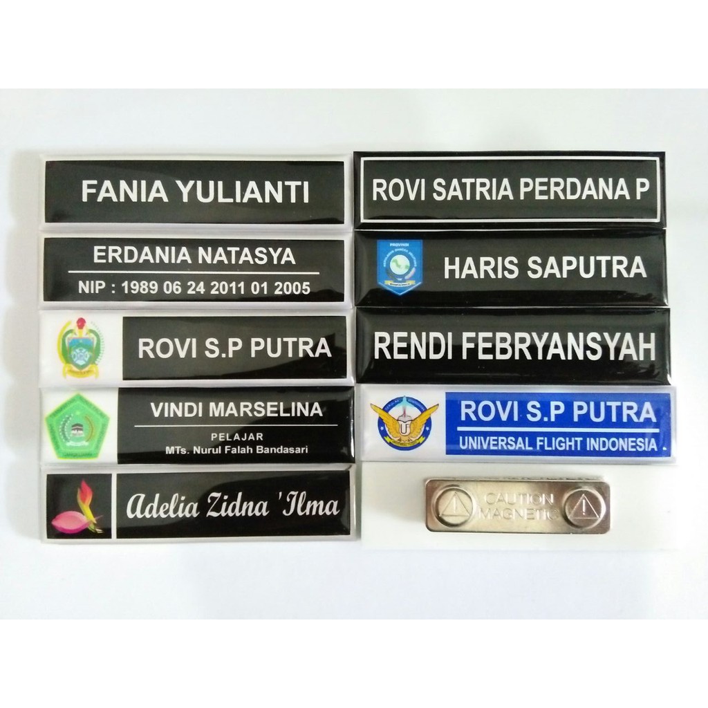 Jual PAPAN NAMA MAGNET/ NAME TAG/ PIN | Shopee Indonesia