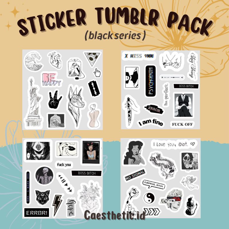 Jual STICKER TUMBLR AESTHETIC - STICKER HP LAPTOP - STICKER TUMBLR PACK ...