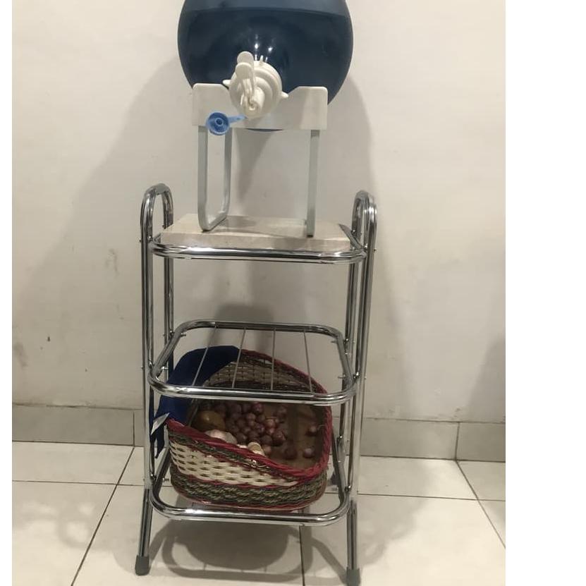 Jual Rak Dispenser 3 Susun Stainless Luxury Kaki Dispenser Galon Meja Shopee Indonesia 9594