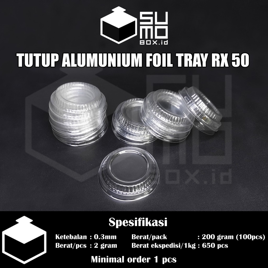 Jual TUTUP MIKA RX 50 / TUTUP Alumunium foil tray RX-50 (tutup saja ...