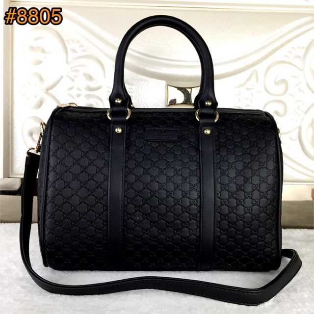 Gucci Speedy Embossed Leather Shopping Bag T 8805