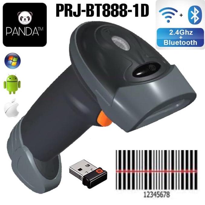 Jual PANDA PRJBT8881D WERELESS LASER BARCODE SCANNER (BLUETOOTH+2.4G