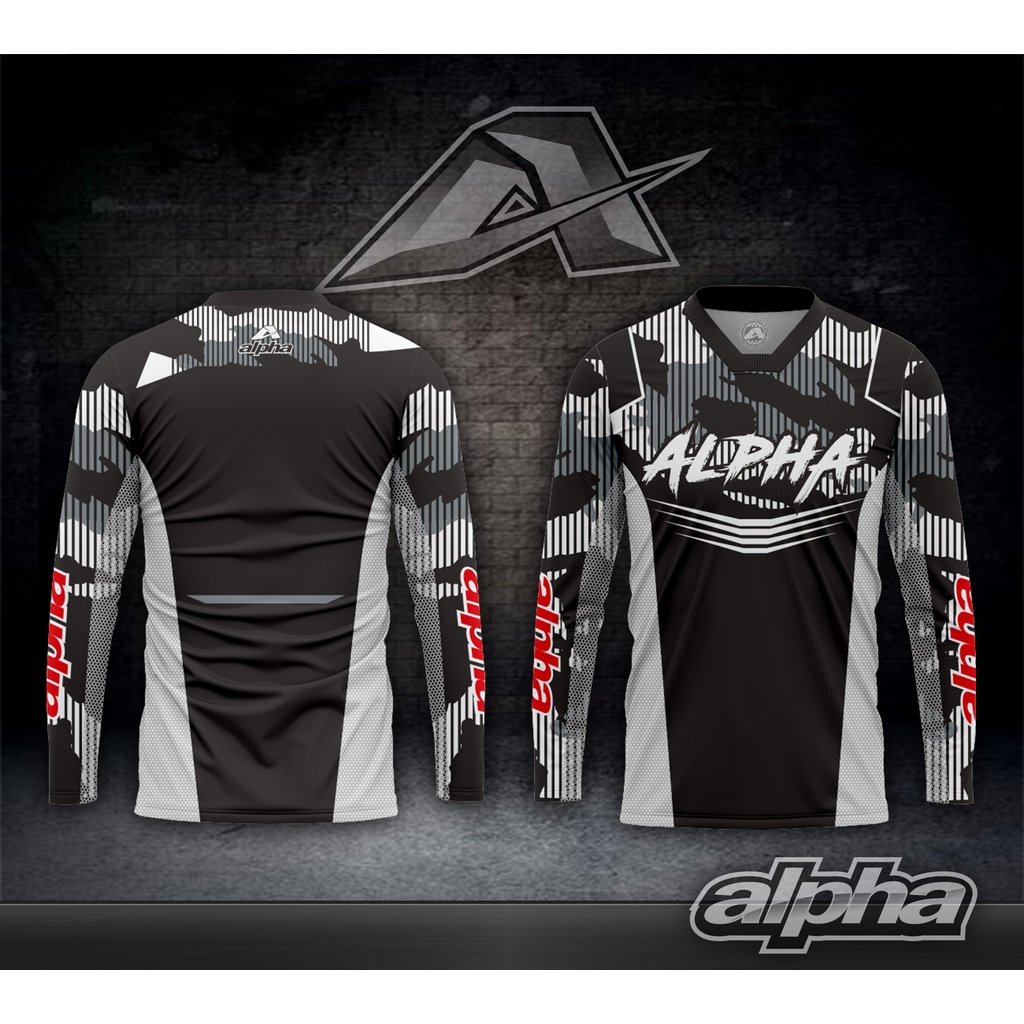 Jual JERSEY TRAIL MOTOCROSS MTB ALPHA RACE GEAR KUALITAS PREMIUM ...