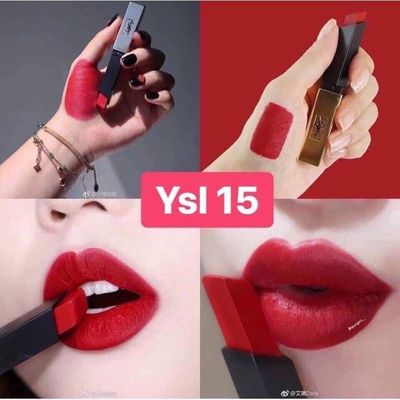 YSL rouge pur couture the slim matte lipstick shade 15 Fuchsia Atypique