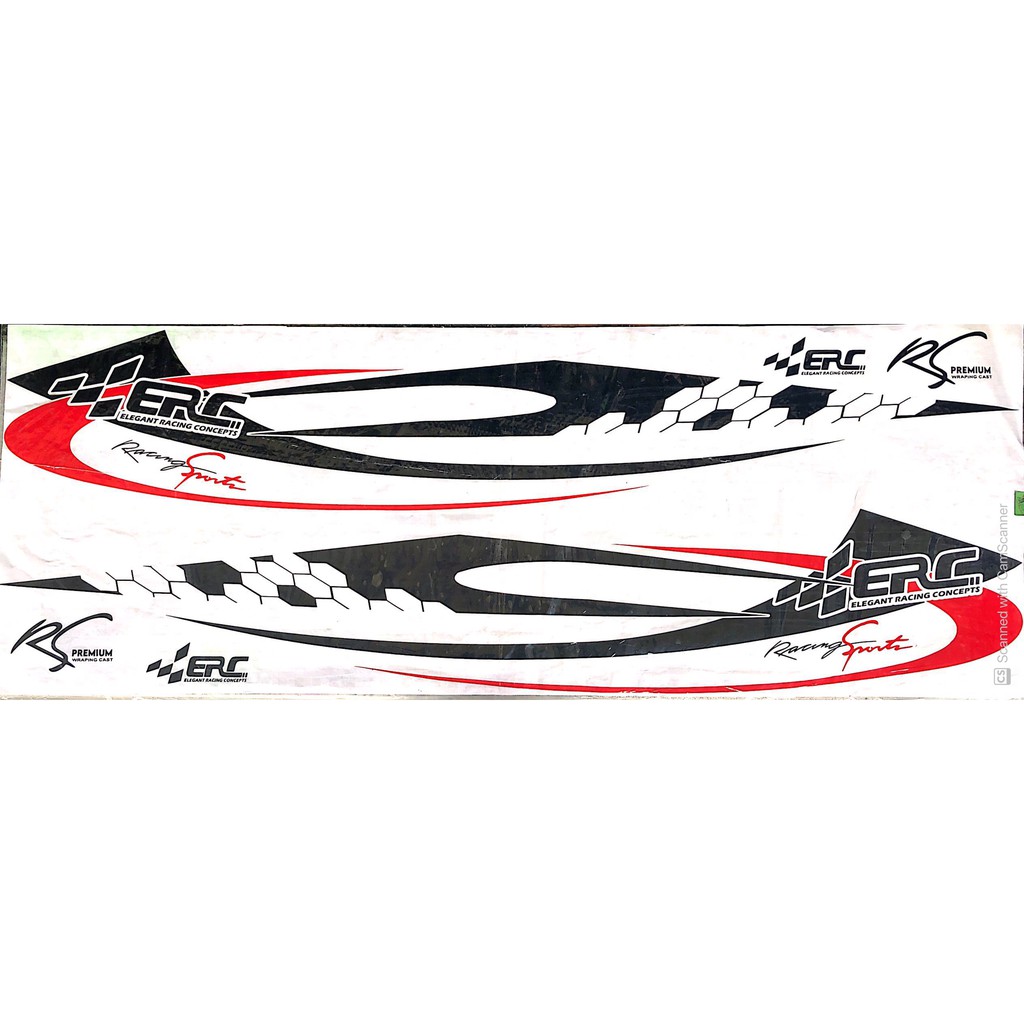 Jual stiker sticker skotlet les mobil motif erc racing custom decal car ...